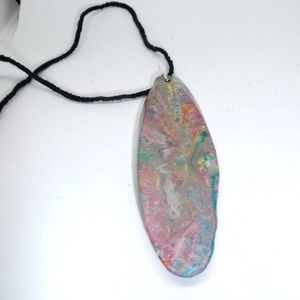 Peacock On Mute Driftwood Necklace